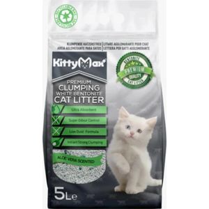 KITTYMAX, Aloe Vera, așternut igienic pisici, granule, bentonită, aglomerant, fără praf, 5l