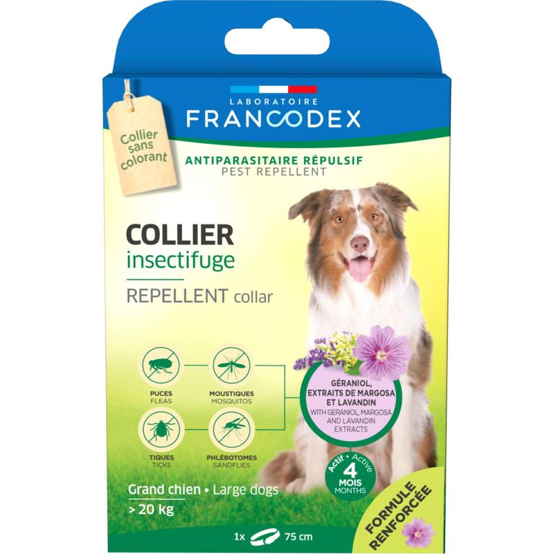 FRANCODEX-deparazitare-externă-naturală-caini-L-XL->20kg--zgardă-repelentă-75-cm-gri-1buc-1