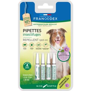 FRANCODEX, deparazitare externă naturală câini, pipetă repelentă