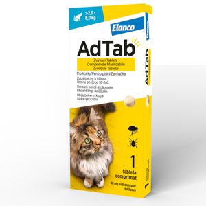 ADTAB, deparazitare externă pisici, comprimate masticabile