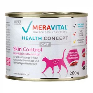 MERA Vital Skin Control, Rață, dietă veterinară, conservă hrană umedă fără cereale pisici, piele & blană, alergii, (pate)