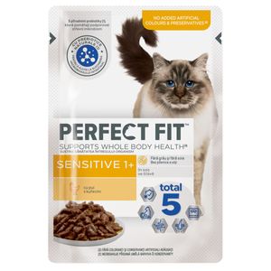 PERFECT FIT Cat Sensitive 1+ , Pui, plic hrană umedă pisici, sistem digestiv, (în sos)