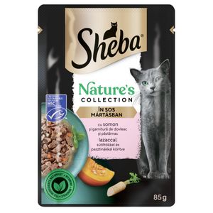 SHEBA Nature's Collection, Somon, plic hrană umedă fără cereale pisici, (în sos)