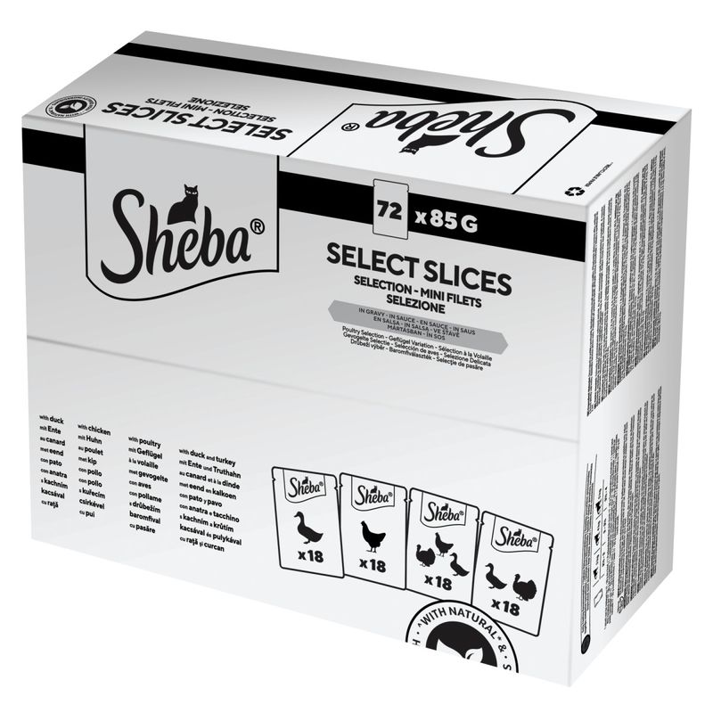 SHEBA-Pasăre-plic-hrană-umedă-pisici--in-sos--multipack-85g-x-72buc-1