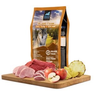 WOLF'S MOUNTAIN Island Farm, XS-XL, Rață și Curcan, hrană uscată fără cereale câini