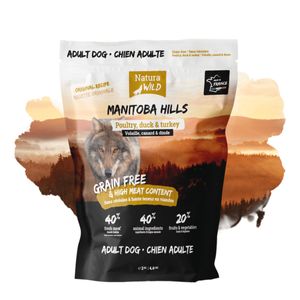 NATURA WILD Natura Wild Manitoba Hills, XS-XL, Rață și Curcan, hrană uscată fără cereale câini, 12kg