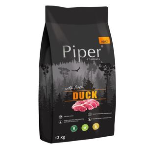 PIPER Animals, XS-XL, Rață, hrană uscată fără cereale câini, 12kg