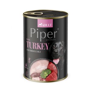 PIPER Animals, XS-XL, Curcan și Broccoli, conservă hrană umedă fără cereale câini, (în aspic)