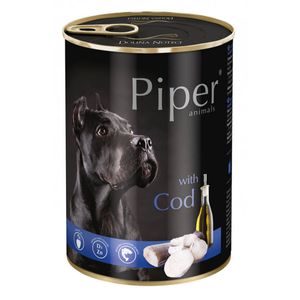 PIPER Animals, XS-XL, Cod, conservă hrană umedă fără cereale câini, (în aspic)