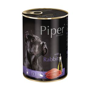 PIPER Animals, XS-XL, Iepure, conservă hrană umedă fără cereale câini, (în aspic)