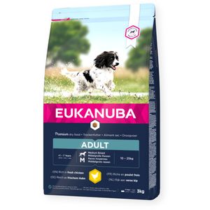 EUKANUBA Adult Medium Breed, M, Pui, hrană uscată câini