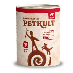 PETKULT Grain Free Adult, Vită, conservă hrană umedă fără cereale câini