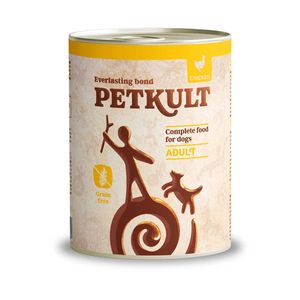 PETKULT Grain Free Adult, Pui, conservă hrană umedă fără cereale câini