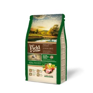 SAM'S FIELD Fresh Junior Large Breed, L-XL, Pui și Cartofi, hrană uscată conținut redus cereale câini junior