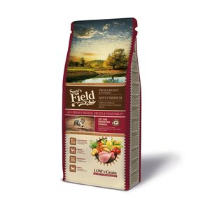 SAM'S FIELD Fresh Adult Medium, M, Pui și Cartofi, hrană uscată conținut redus cereale câini