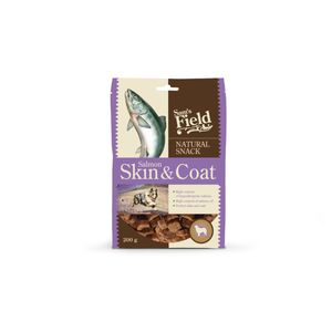 SAM'S FIELD Natural Snack Skin & Coat, XS-XL, Somon, punguță recompense câini, piele & blană, 200g