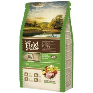 SAM'S FIELD Fresh Puppy, XS-XL, Pui și Cartofi, hrană uscată conținut redus cereale câini junior