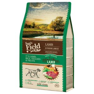 SAM'S FIELD Junior Large Breed, L-XL, Miel, hrană uscată conținut redus cereale câini, 2.5kg