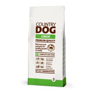 COUNTRY DOG FOOD Junior, XS-XL, Pui, hrană uscată câini junior, 15kg