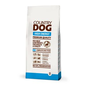 COUNTRY DOG FOOD High Energy, XS-XL, Pui, hrană uscată câini, activitate intensă, 15kg