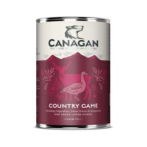 CANAGAN Country Game, XS-XL, Vânat, conservă hrană umedă fără cereale câini junior & adult, (în supă), 400g