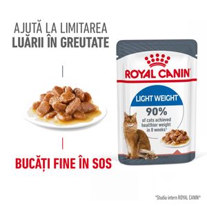 ROYAL CANIN Light Weight Care Adult, hrană umedă pisici, limitarea creșterii în greutate, (în sos)