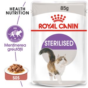 ROYAL CANIN Sterilised Adult, hrană umedă pisici sterilizate, (în sos)