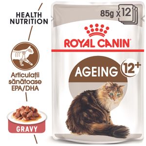 ROYAL CANIN Ageing 12+, hrană umedă pisici senior, (în sos)