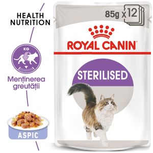 ROYAL CANIN Sterilised Adult hrană umedă pisici sterilizate (în aspic)