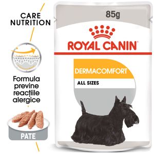 ROYAL CANIN Dermacomfort Adult, hrană umedă câini, prevenirea iritațiilor pielii, (pate)