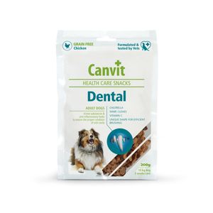 CANVIT Snack Dental, XS-S, Rață, punguță recompense funcționale câini, sensibilități dentare, 200g