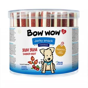 BOW WOW Jerky Snack Smoked Meat, S-XL, Carne, găletușa recompense câini, 35buc, 1400g