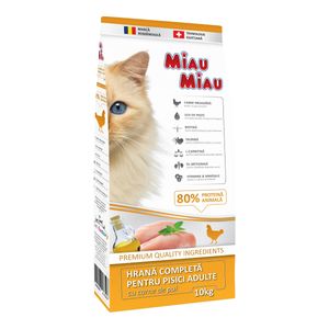 MIAU MIAU, Pui, hrană uscată pisici, 10kg