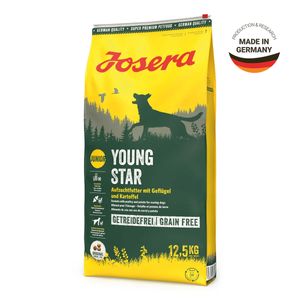 JOSERA Youngstar, XS-XL, Pasăre, hrană uscată fără cereale câini junior, sistem digestiv, 12.5kg