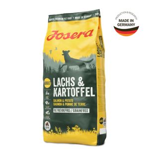 JOSERA Somon & Cartofi, XS-XL, Somon, hrană uscată fără cereale câini senior, 15kg