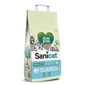 SANICAT Natura Activa, Cellulose, neparfumat, așternut igienic pisici, peleți, celuloza, neaglomerant, ecologic