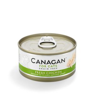 CANAGAN Fresh Chicken, Pui, conservă hrană umedă fără cereale pisici junior & adult, (în suc propriu), 75g