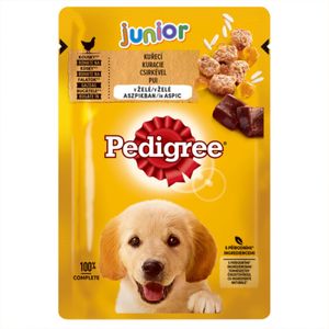 PEDIGREE Junior, XS-XL, Pui, plic hrană umedă câini junior, (în aspic)