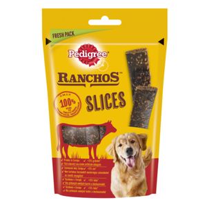 PEDIGREE Ranchos Slices, XS-XL, Vită, punguță recompense câini, 60g