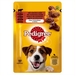 PEDIGREE, XS-XL, Vită, plic hrană umedă câini, (în aspic)