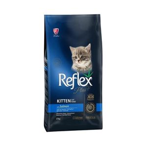 REFLEX Plus Kitten, Somon, hrană uscată pisici junior, 15kg