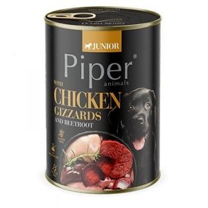 PIPER Junior, XS-XL, Pui, conservă hrană umedă câini junior, (în aspic), 400g