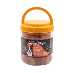 AGILITY Fâșii, XS-XL, Pui, punguță recompense câini, 500g