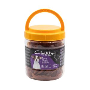 AGILITY Fâșii, XS-XL, Rață, găletușa recompense câini, 500g