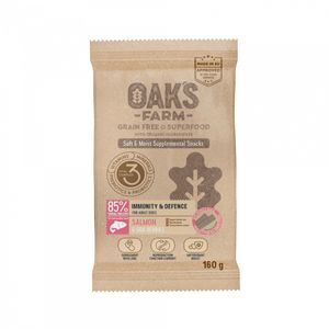 OAK'S FARM Immunity & Defense, Somon, punguță recompense funcționale fără cereale câini, imunitate, 160g