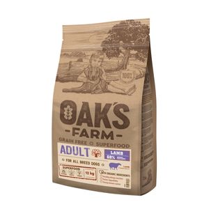 OAK'S FARM, XS-XL, Miel, hrană uscată fără cereale câini