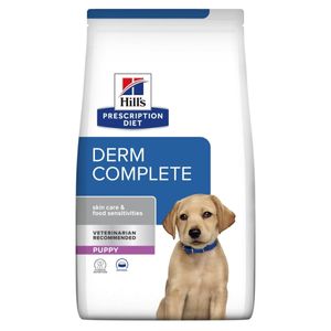 HILL'S Prescription Diet Puppy Derm Complete, XS-XL, Ou, dietă veterinară, hrană uscată câini junior, piele & blană