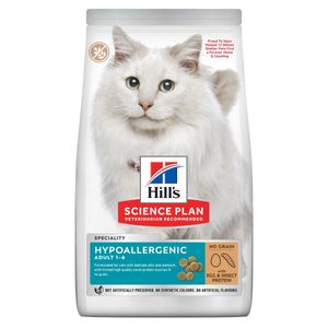 HILL'S Science Plan No Grain Hypoallergenic, Ou și Insecte, hrană uscată fără cereale pisici, sistem digestiv, alergii, 7kg