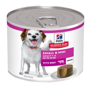 HILL'S Science Plan Small & Mini Adult, XS-S, Vită, conservă hrană umedă câini, (mousse), 200g