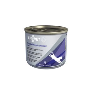 TROVET Hypoallergenic VRD, Căprioară, dietă veterinară, conservă hrană umedă monoproteică pisici, alergii, (pate), 200g